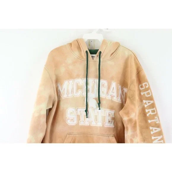 Vintage Champion Small Michigan State University Acid Wash Hoodie Sweatshirt